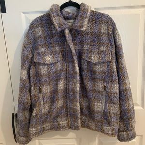 Free People Faded Dreams Cozy Trucker Jacket size M